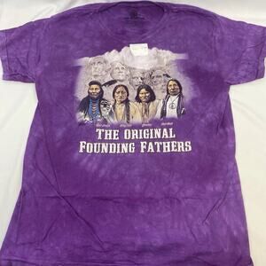 The Mountain Original Founding Fathers Native American T Shirt Purple Size XL